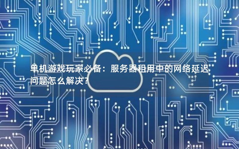 单机游戏玩家必备：服务器租用中的网络延迟问题怎么解决？