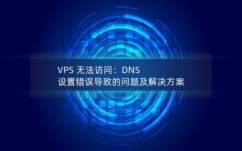 VPS 无法访问：DNS 设置错误导致的问题及解决方案