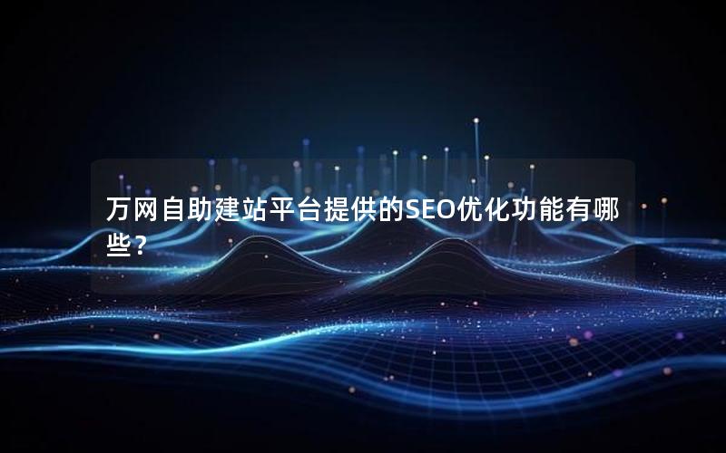 万网自助建站平台提供的SEO优化功能有哪些？