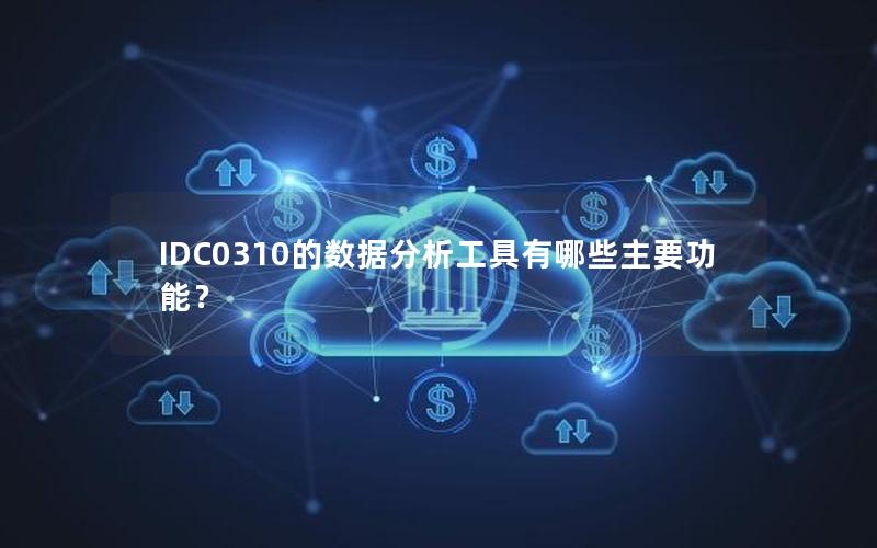 IDC0310的数据分析工具有哪些主要功能？