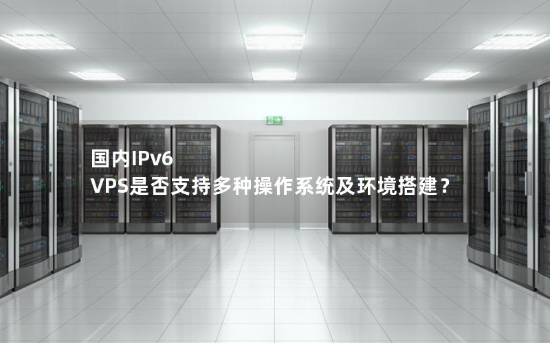 国内IPv6 VPS是否支持多种操作系统及环境搭建？