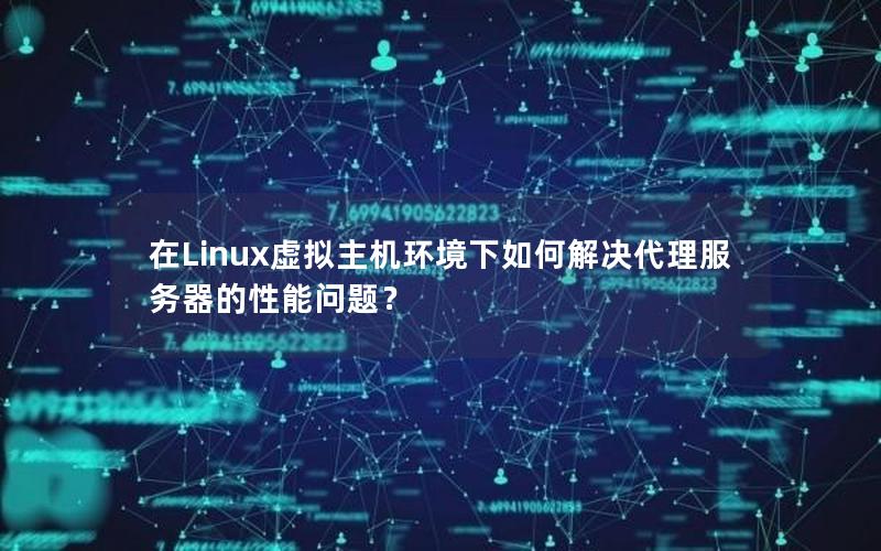 在Linux虚拟主机环境下如何解决代理服务器的性能问题？