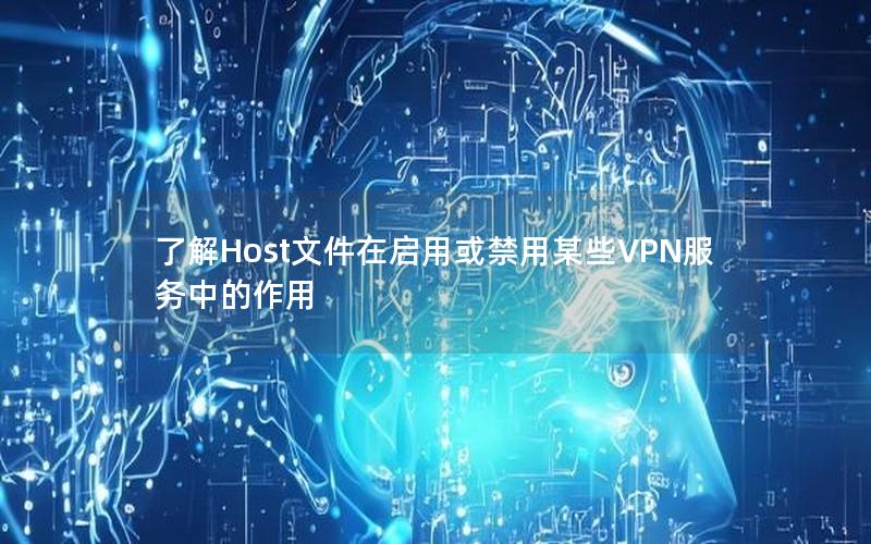 了解Host文件在启用或禁用某些VPN服务中的作用