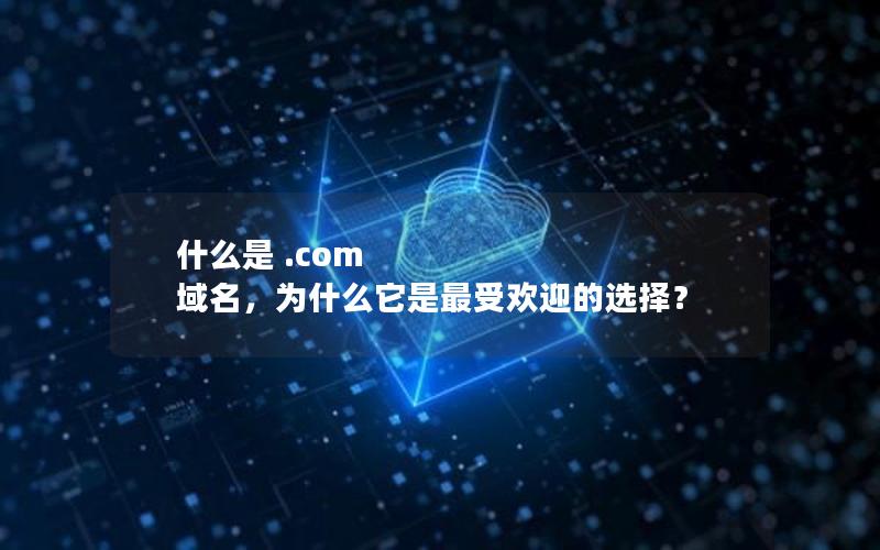 什么是 .com 域名，为什么它是最受欢迎的选择？