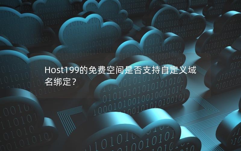 Host199的免费空间是否支持自定义域名绑定？