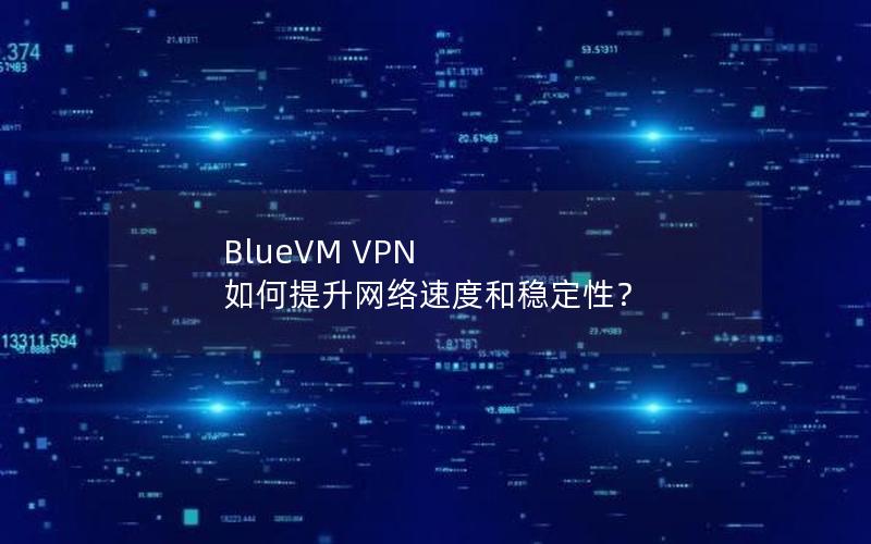 BlueVM VPN 如何提升网络速度和稳定性？