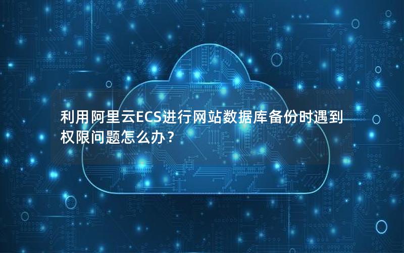 利用阿里云ECS进行网站数据库备份时遇到权限问题怎么办？