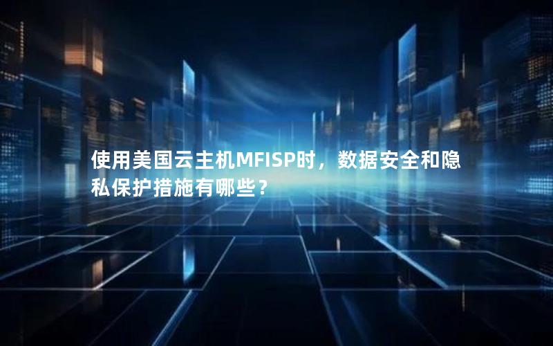 使用美国云主机MFISP时，数据安全和隐私保护措施有哪些？