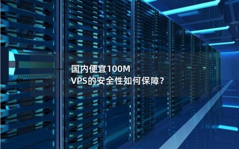 国内便宜100M VPS的安全性如何保障？