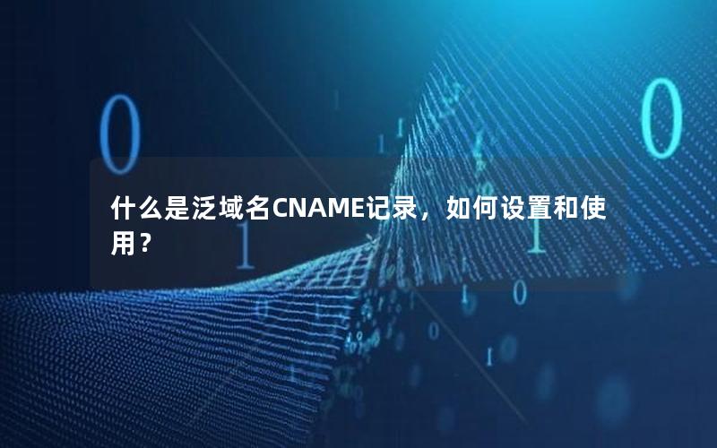 什么是泛域名CNAME记录，如何设置和使用？