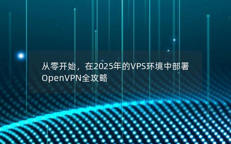 从零开始，在2025年的VPS环境中部署OpenVPN全攻略