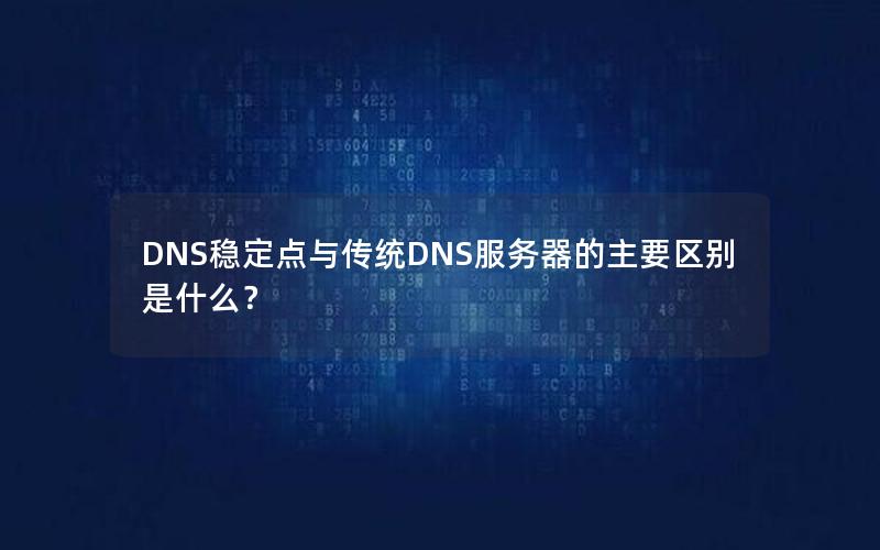 DNS稳定点与传统DNS服务器的主要区别是什么？