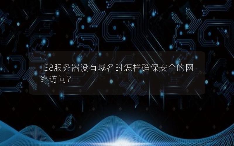 IIS8服务器没有域名时怎样确保安全的网络访问？