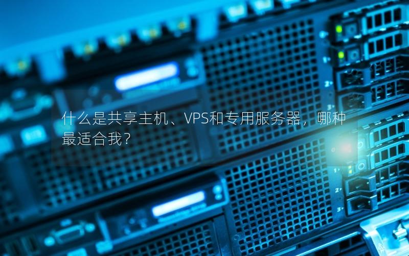 什么是共享主机、VPS和专用服务器，哪种最适合我？