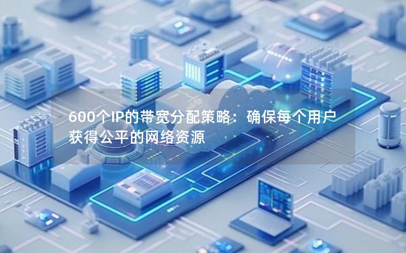 600个IP的带宽分配策略：确保每个用户获得公平的网络资源