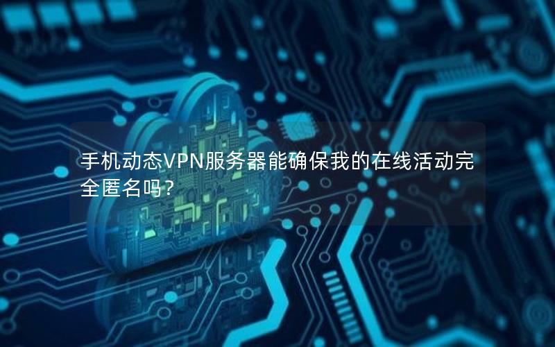 手机动态VPN服务器能确保我的在线活动完全匿名吗？