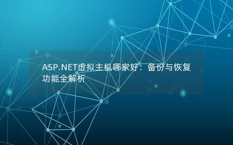 ASP.NET虚拟主机哪家好：备份与恢复功能全解析