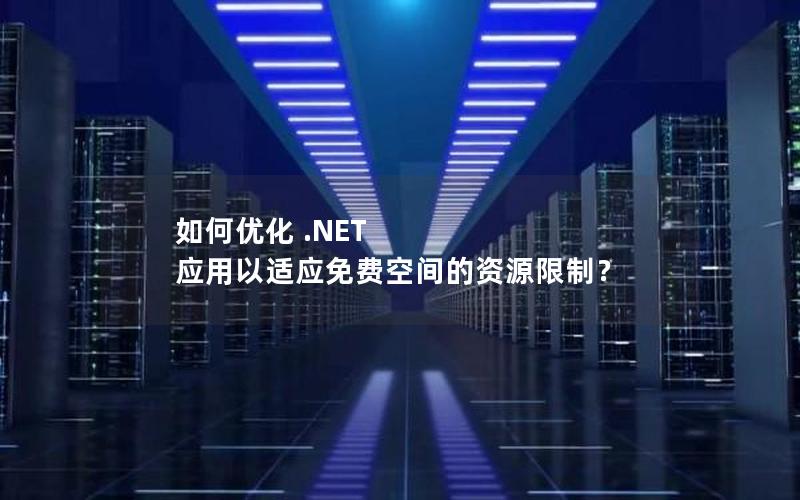 如何优化 .NET 应用以适应免费空间的资源限制？