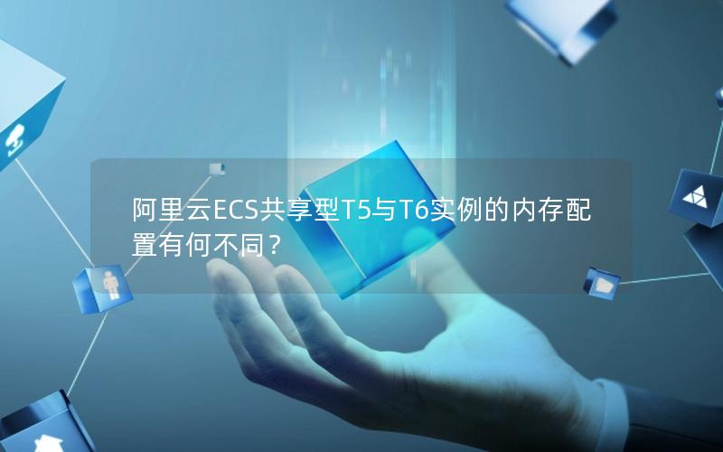 阿里云ECS共享型T5与T6实例的内存配置有何不同？