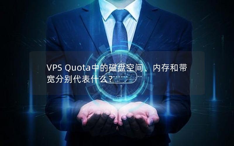 VPS Quota中的磁盘空间、内存和带宽分别代表什么？