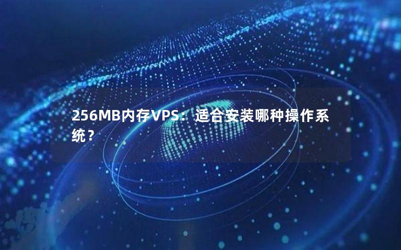 256MB内存VPS：适合安装哪种操作系统？