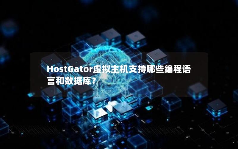 HostGator虚拟主机支持哪些编程语言和数据库？