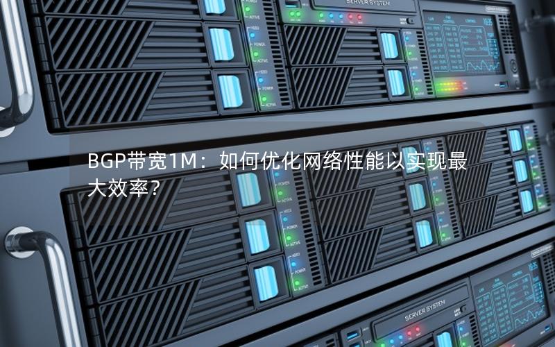 BGP带宽1M：如何优化网络性能以实现最大效率？