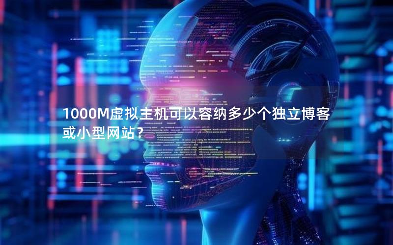 1000M虚拟主机可以容纳多少个独立博客或小型网站？