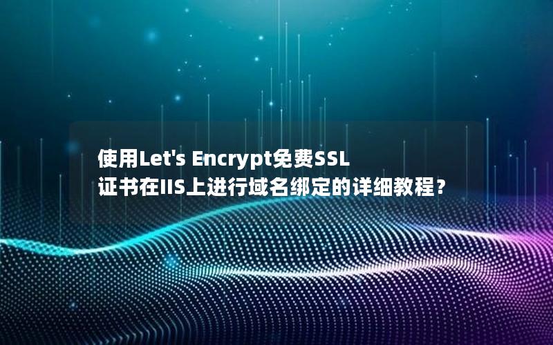 使用Let's Encrypt免费SSL证书在IIS上进行域名绑定的详细教程？