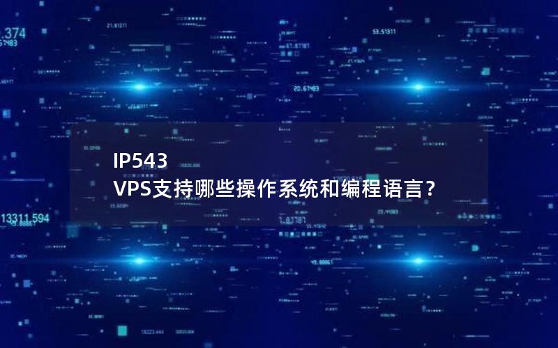 IP543 VPS支持哪些操作系统和编程语言？