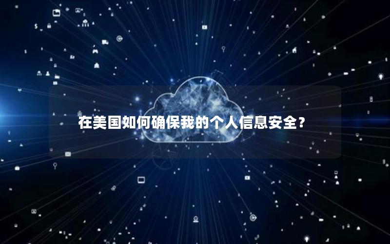 在美国如何确保我的个人信息安全？