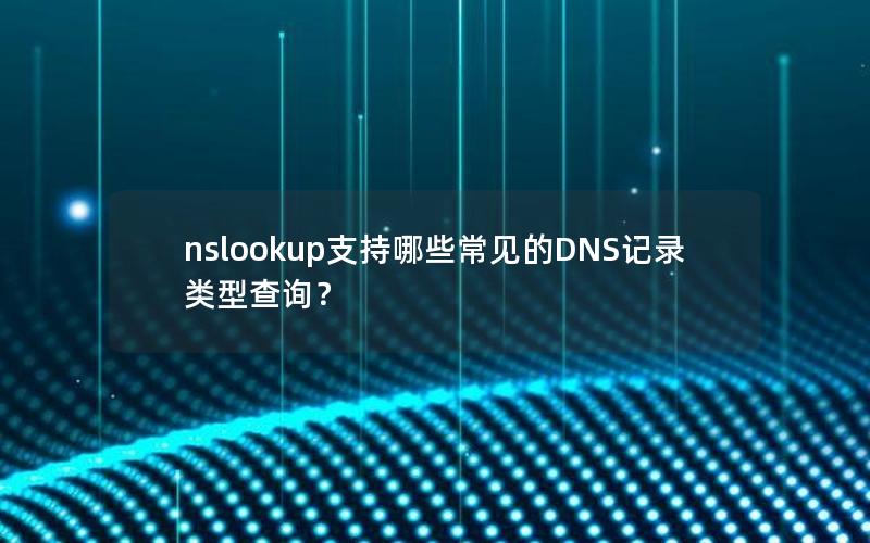 nslookup支持哪些常见的DNS记录类型查询？