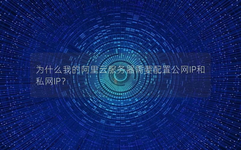 为什么我的阿里云服务器需要配置公网IP和私网IP？