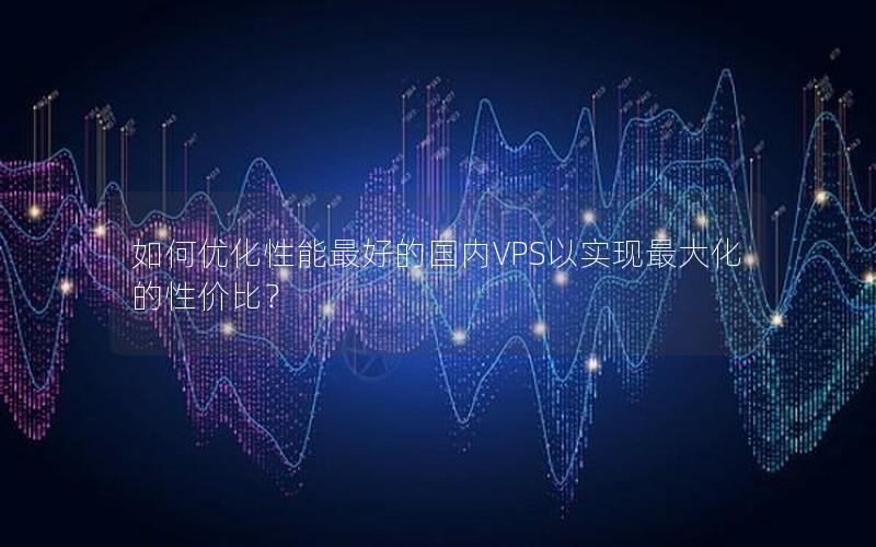 如何优化性能最好的国内VPS以实现最大化的性价比？