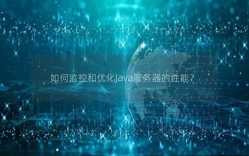 如何监控和优化Java服务器的性能？