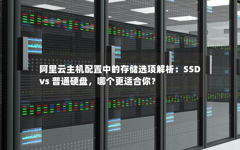 阿里云主机配置中的存储选项解析：SSD vs 普通硬盘，哪个更适合你？