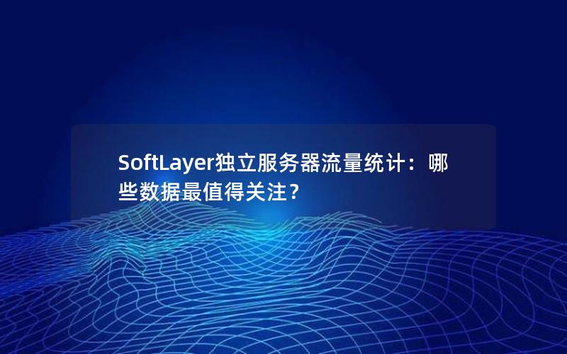 SoftLayer独立服务器流量统计：哪些数据最值得关注？