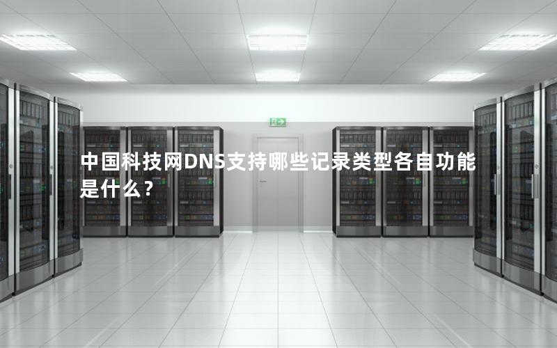 中国科技网DNS支持哪些记录类型各自功能是什么？