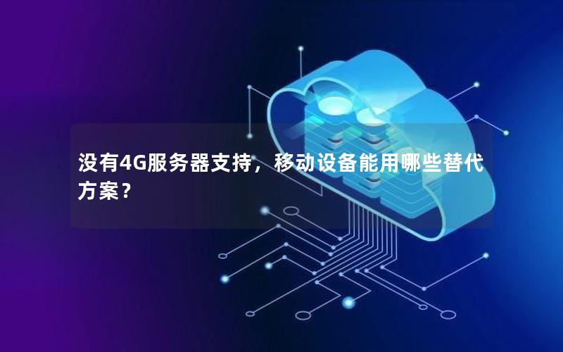 没有4G服务器支持，移动设备能用哪些替代方案？