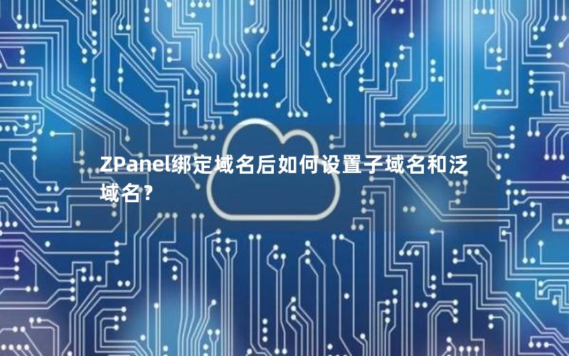 ZPanel绑定域名后如何设置子域名和泛域名？