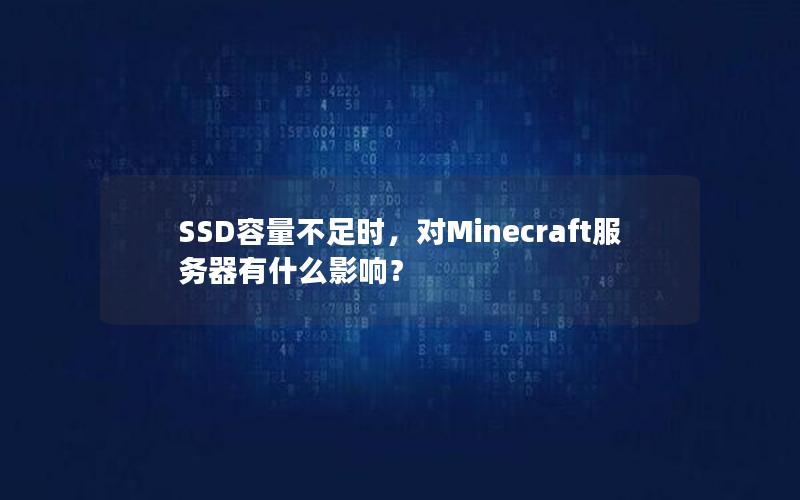 SSD容量不足时，对Minecraft服务器有什么影响？