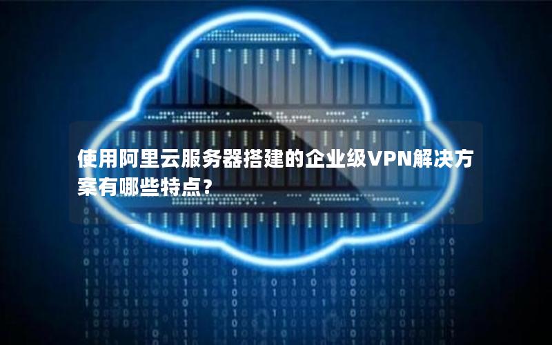 使用阿里云服务器搭建的企业级VPN解决方案有哪些特点？