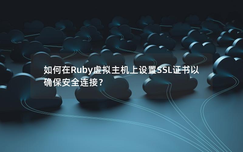 如何在Ruby虚拟主机上设置SSL证书以确保安全连接？