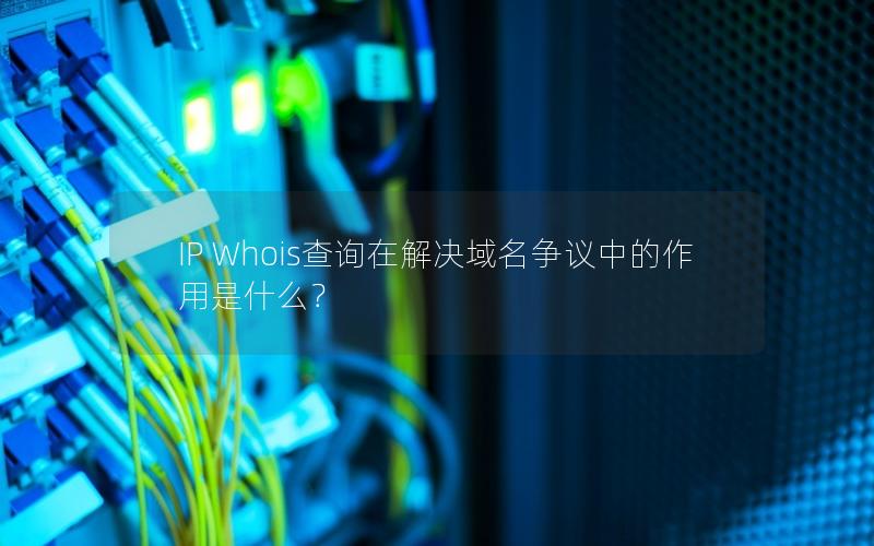 IP Whois查询在解决域名争议中的作用是什么？