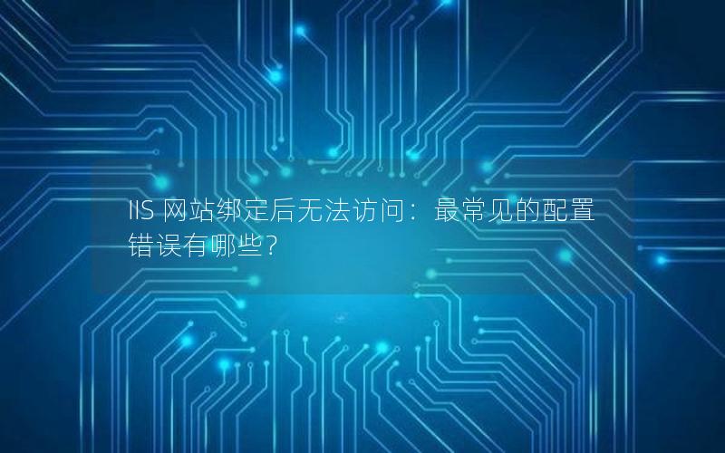 IIS 网站绑定后无法访问：最常见的配置错误有哪些？