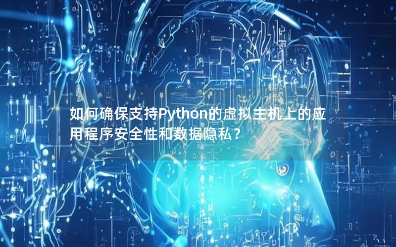 如何确保支持Python的虚拟主机上的应用程序安全性和数据隐私？