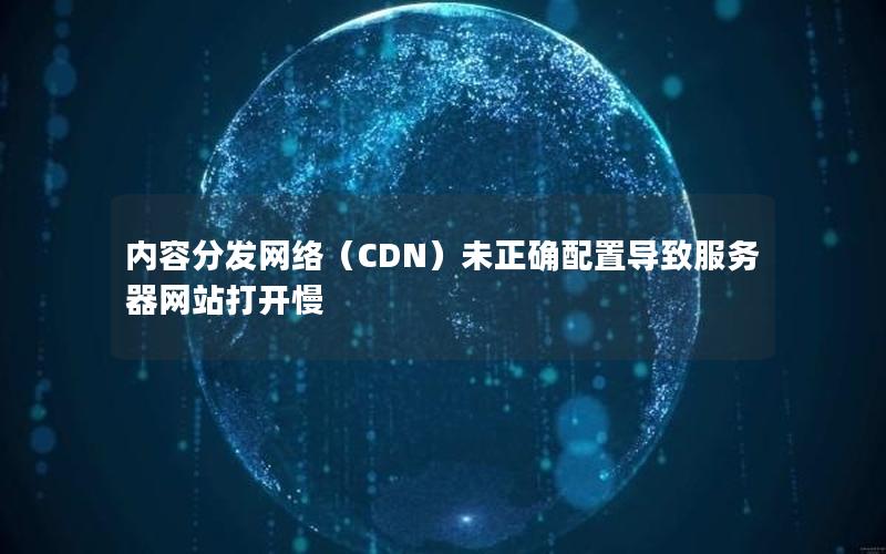 内容分发网络（CDN）未正确配置导致服务器网站打开慢