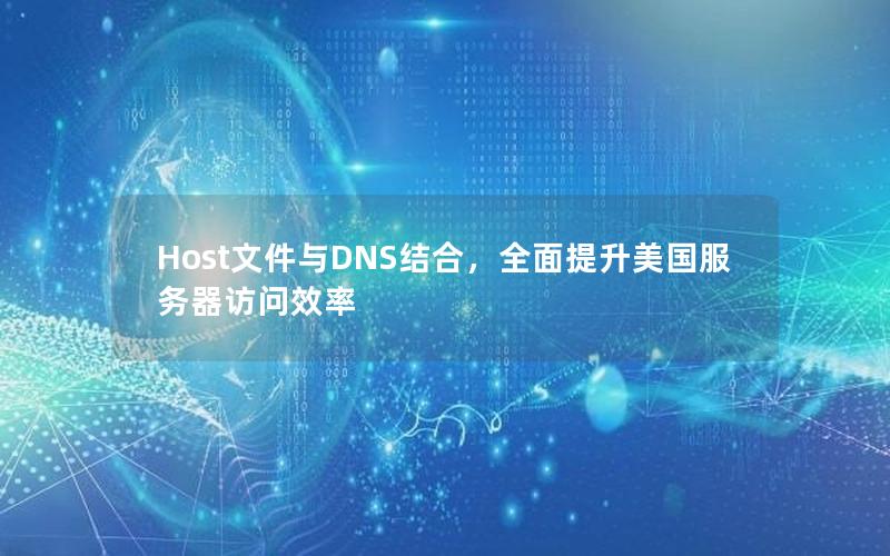 Host文件与DNS结合，全面提升美国服务器访问效率