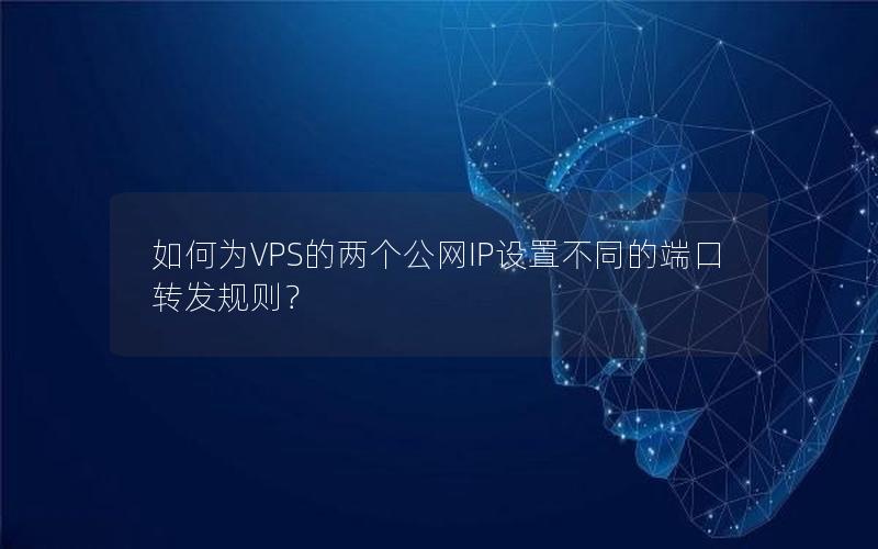 如何为VPS的两个公网IP设置不同的端口转发规则？