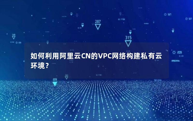 如何利用阿里云CN的VPC网络构建私有云环境？